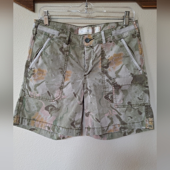 Hei Hei Anthropologie Womens 7"  Camo Chino Shorts. Size 27 - Picture 1 of 5